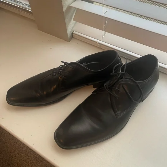 aldo casual dress shoes J'aime Aldo Men's C-380 Distressed Double Monk Strap Casual Loafers Dress Shoes, Black, 7.5